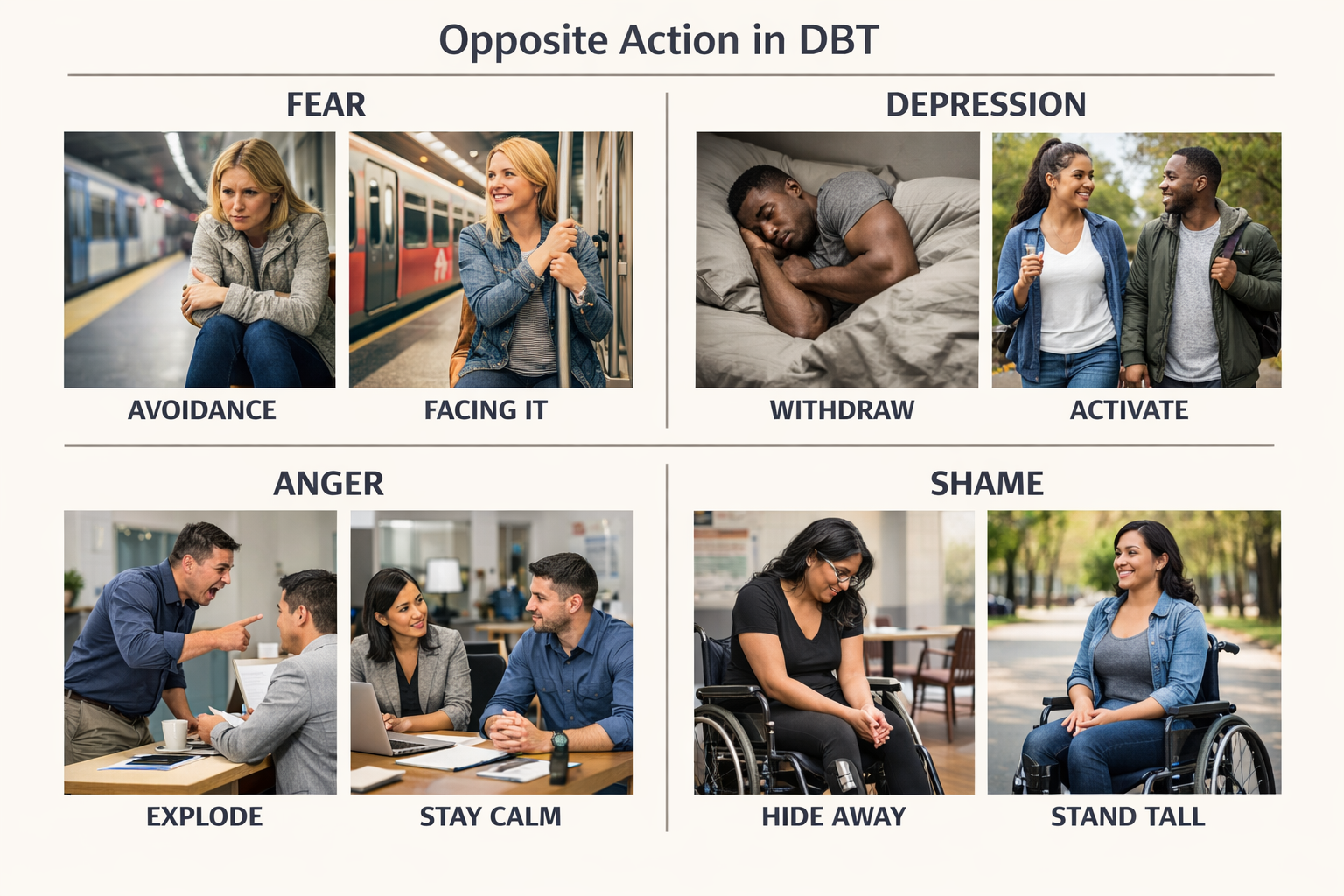 How Acting Against Emotion Commands It